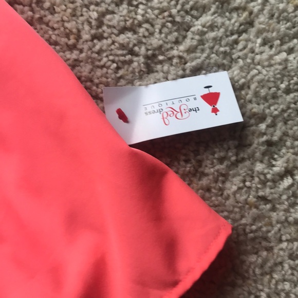 NWT hot pink/ coral strapless mini dress size s - Picture 3 of 6